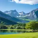 Lake wallpaper on the prairie  screen for extension Chrome web store in OffiDocs Chromium