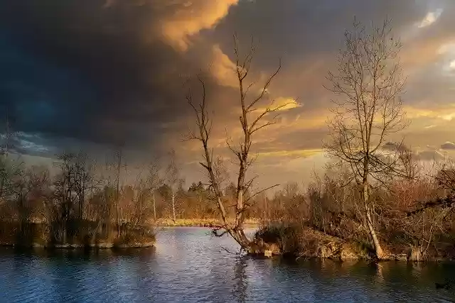 Free download lake water weather clouds islands free picture to be edited with GIMP free online image editor