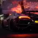 lamborghini aventador japanese sakura street  screen for extension Chrome web store in OffiDocs Chromium