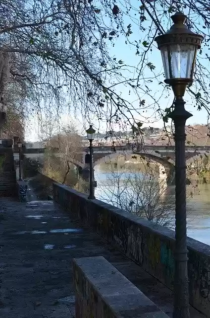 Free download Lamppost Winter Bridge -  free photo or picture to be edited with GIMP online image editor