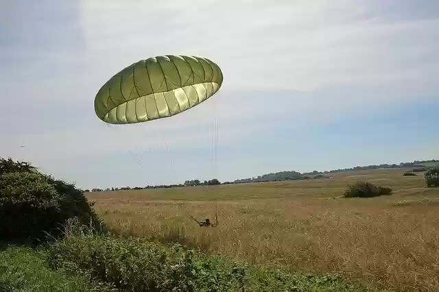 Free download Landing Parachutist Parachute -  free free photo or picture to be edited with GIMP online image editor