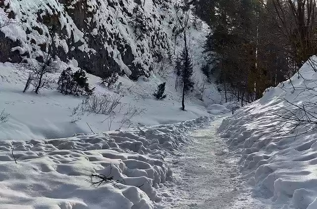 Free download Landscape Gorge Winter free photo template to be edited with GIMP online image editor