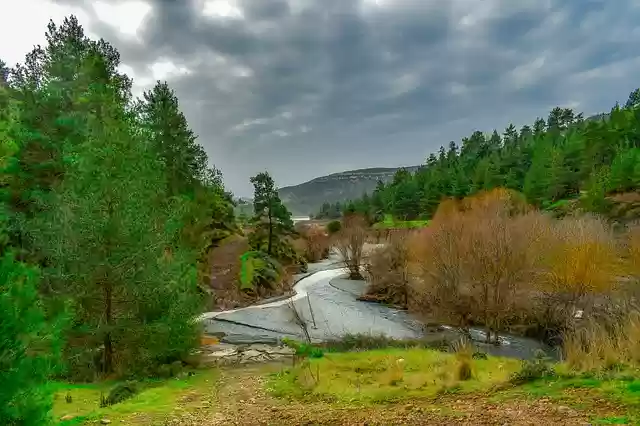 Free download Landscape Trees Mountains free photo template to be edited with GIMP online image editor