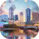 landscape with colorful rainbow appearing sky  screen for extension Chrome web store in OffiDocs Chromium