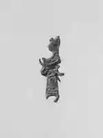 Free download Lead figure of a goddess with spear and aegis, probably Athena free photo or picture to be edited with GIMP online image editor