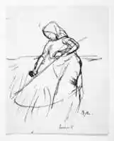 Free download Leaves From a Serbian Sketchbook: Sketch of a Woman with Scythe free photo or picture to be edited with GIMP online image editor