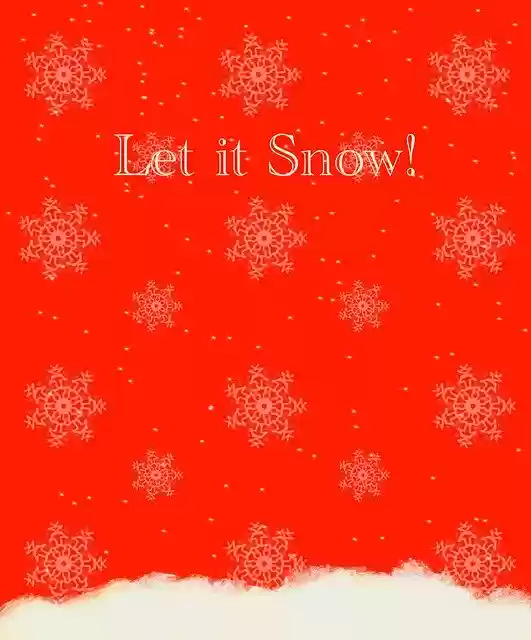 Free download Let It Snow Red Snowflakes -  free illustration to be edited with GIMP free online image editor