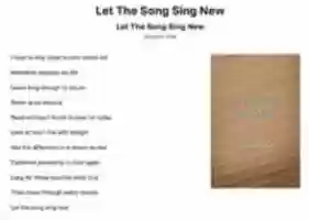 Free download Let The Song Sing New free photo or picture to be edited with GIMP online image editor