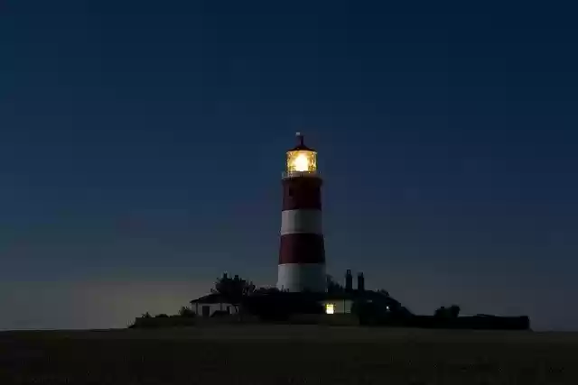 Free download lighthouse night tower happisburgh free picture to be edited with GIMP free online image editor