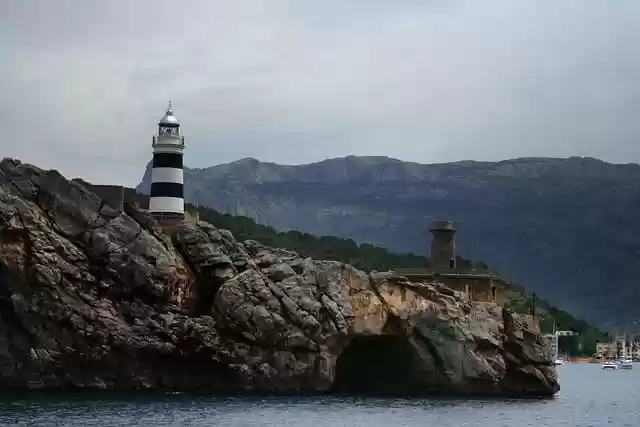 Free download lighthouse port mountains rock cave free picture to be edited with GIMP free online image editor