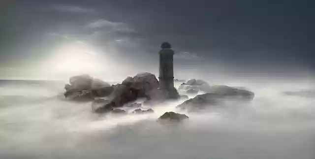 Free download lighthouse sea sunset landscape free picture to be edited with GIMP free online image editor