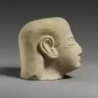 Free download Limestone head of a beardless male with a plain headdress free photo or picture to be edited with GIMP online image editor