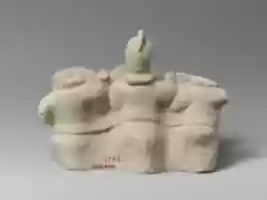 Free download Limestone statuette of the Triple Geryon free photo or picture to be edited with GIMP online image editor