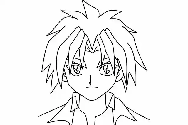 Free download Line Draw Hiro Granger Beyblade -  free illustration to be edited with GIMP free online image editor