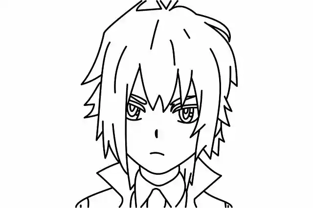 Free download Line Draw Shu Kurenai Beyblade -  free illustration to be edited with GIMP free online image editor