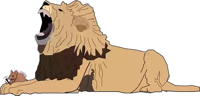 Free download Lion Mouse Thorn -  free illustration to be edited with GIMP free online image editor