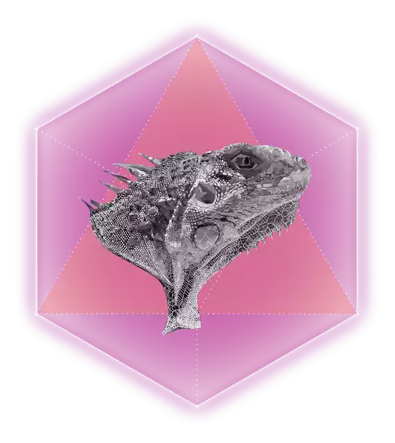 Free download Lizard Hexagon Rosa -  free illustration to be edited with GIMP free online image editor