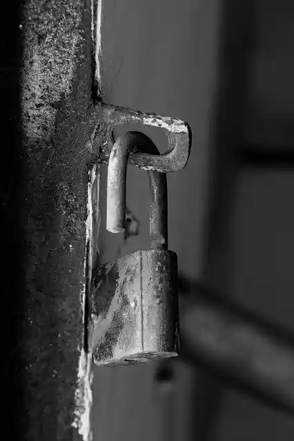 Free download Lock Black And White Texture -  free photo or picture to be edited with GIMP online image editor