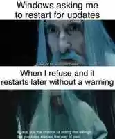 Free download LoTR Meme - Saruman Microsoft Update free photo or picture to be edited with GIMP online image editor