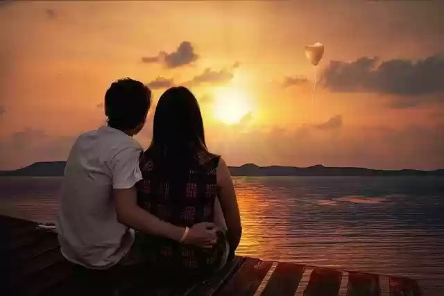 Free download love couple sunset view beach free picture to be edited with GIMP free online image editor