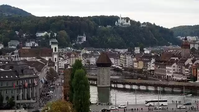 Free download Lucerne Chapel Bridge Water Tower -  free photo or picture to be edited with GIMP online image editor