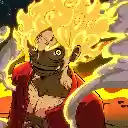 Luffy Sun God Nika Gear 5 One Anime Theme  screen for extension Chrome web store in OffiDocs Chromium