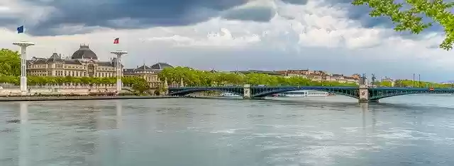 Free download Lyon River Bridge -  free photo or picture to be edited with GIMP online image editor