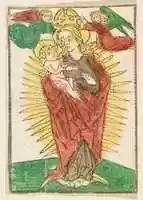 Free download Madonna in Glory Crowned by Angels (Schr. 1113) free photo or picture to be edited with GIMP online image editor