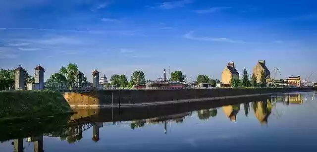 Free download Magdeburg Science Port Panorama -  free photo or picture to be edited with GIMP online image editor