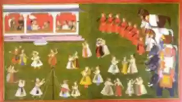 Free download Maharana Amar Singh II, Prince Sangram Singh and Courtiers Watch a Performance free photo or picture to be edited with GIMP online image editor