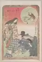 Free download Man and Woman in Ceremonial Dress Arranging the New Year Decoration of a Pine Tree free photo or picture to be edited with GIMP online image editor