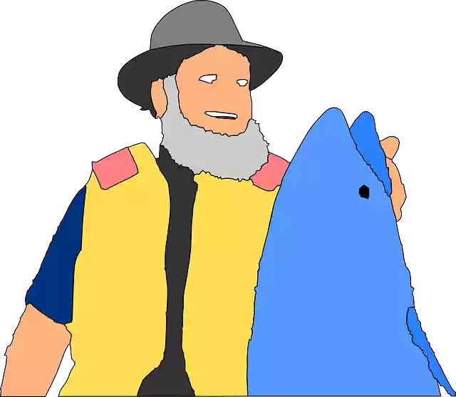 Free download Man Fish Fisherman - Free vector graphic on Pixabay free illustration to be edited with GIMP free online image editor