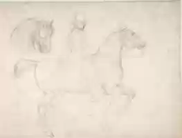 Free download Man on Horseback, and Study of Horses Head free photo or picture to be edited with GIMP online image editor