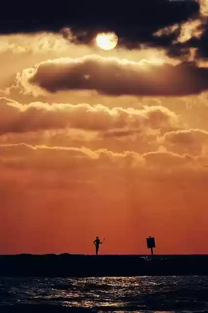 Free download man selfie sunset sea people free picture to be edited with GIMP free online image editor