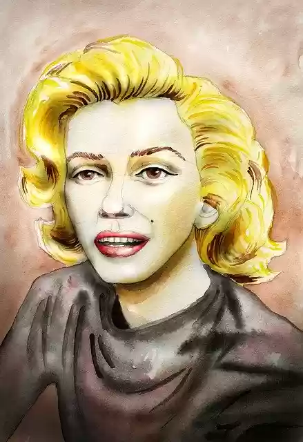 Free download Marilyn Monroe Blonde Sex Symbol -  free illustration to be edited with GIMP free online image editor