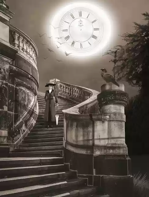 Free download Mati Stairs Clock free illustration to be edited with GIMP online image editor