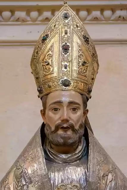 Free download Medieval Statue Wooden Bishop -  free photo or picture to be edited with GIMP online image editor