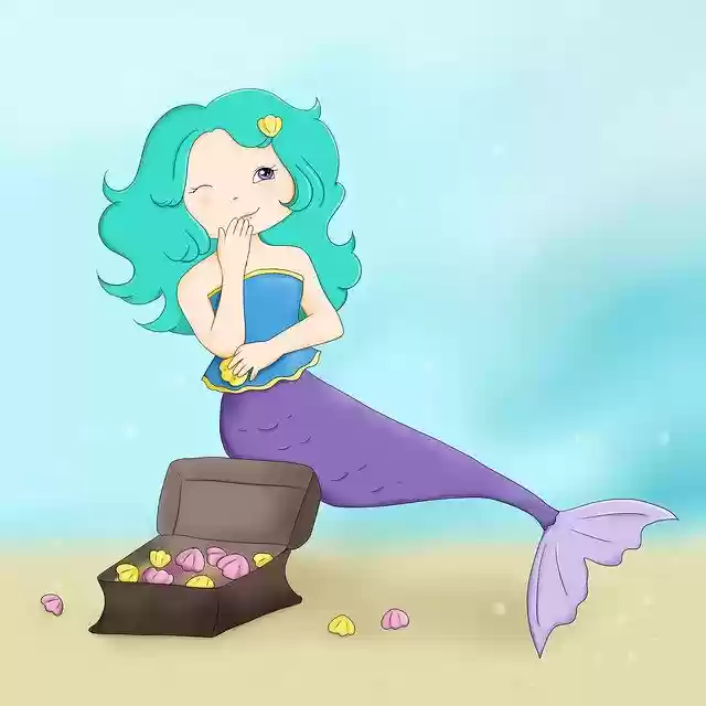 Free download Mermaid Cute Adorable -  free illustration to be edited with GIMP free online image editor