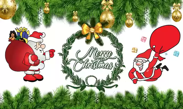 Kostenloser Download des Banners „Merry Christmas“ für Microsoft Word, Excel oder Powerpoint zur kostenlosen Bearbeitung mit LibreOffice online oder OpenOffice Desktop online