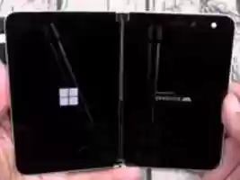 Free download Microsoft Surface Duo Powered by Android Boot Animation free photo or picture to be edited with GIMP online image editor