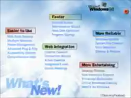 Free download Microsoft Windows 98 - Whats New free photo or picture to be edited with GIMP online image editor