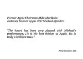 Free download Mike Markkula endorses Michael Spindler free photo or picture to be edited with GIMP online image editor