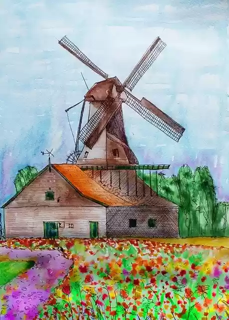 Free download Mill Holland Netherlands -  free illustration to be edited with GIMP online image editor