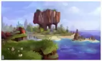 Free download Minecraft Alpha: Fantasy Landscape free photo or picture to be edited with GIMP online image editor