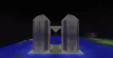 Free download Minecraft: I-Survival - Two Small Towers free photo or picture to be edited with GIMP online image editor