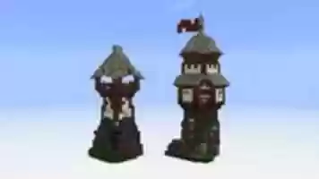 Free download Minecraft Medieval Guard Towers - Screenshot free photo or picture to be edited with GIMP online image editor