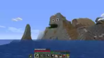 Free download Minecraft Mountain Face - Screenshot free photo or picture to be edited with GIMP online image editor