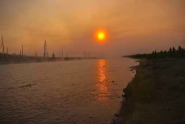 Free download Misty Madison River Sunrise -  free photo or picture to be edited with GIMP online image editor
