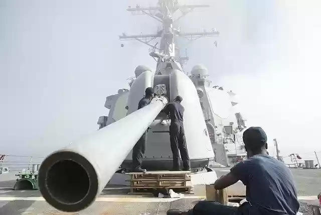 Free download mk 45 main gun cleaning operation free picture to be edited with GIMP free online image editor