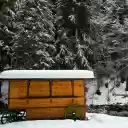 mobile home in a snowy forest  screen for extension Chrome web store in OffiDocs Chromium